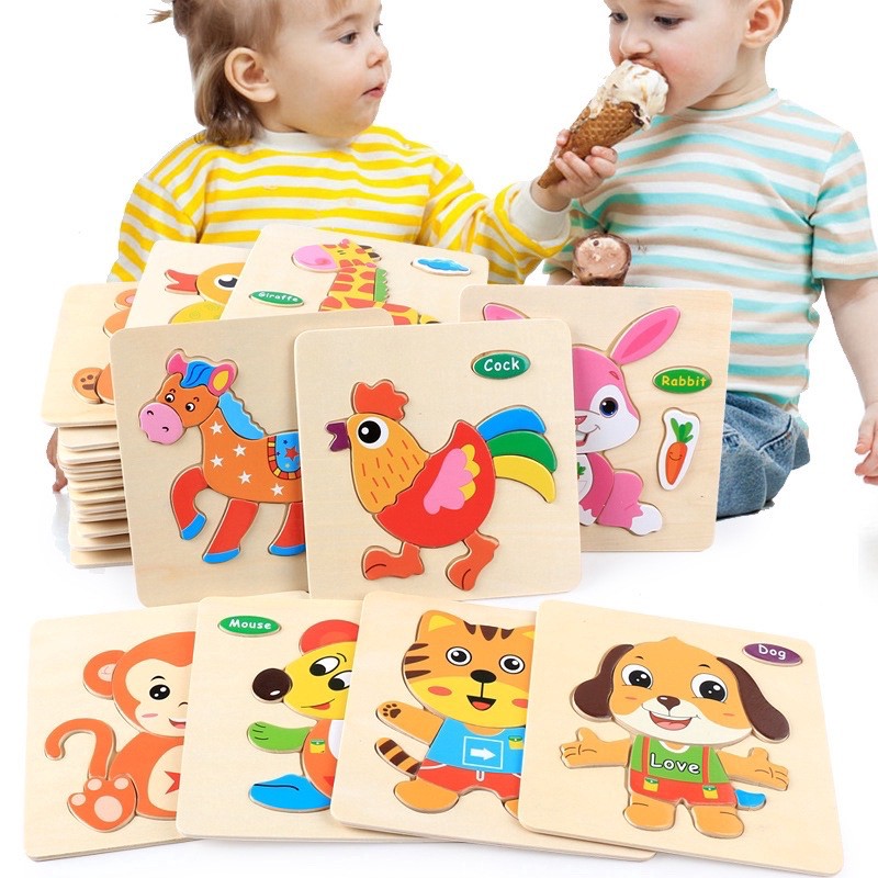 ED shop mini size Kids Wooden jigzo Jigsaw Puzzle Early Education