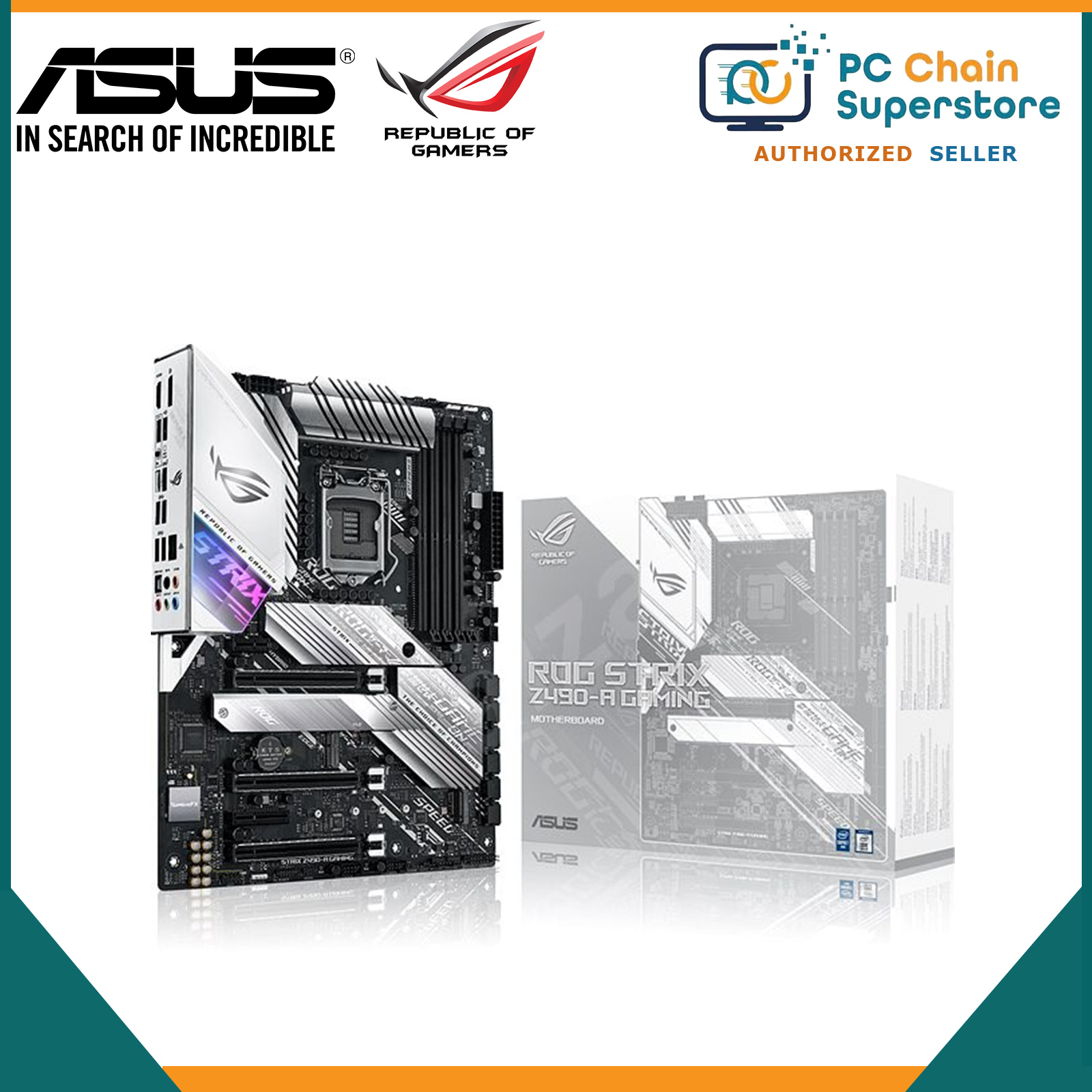 ASUS ROG Strix Z490-A Gaming ATX Motherboard LGA 1200 Socket for