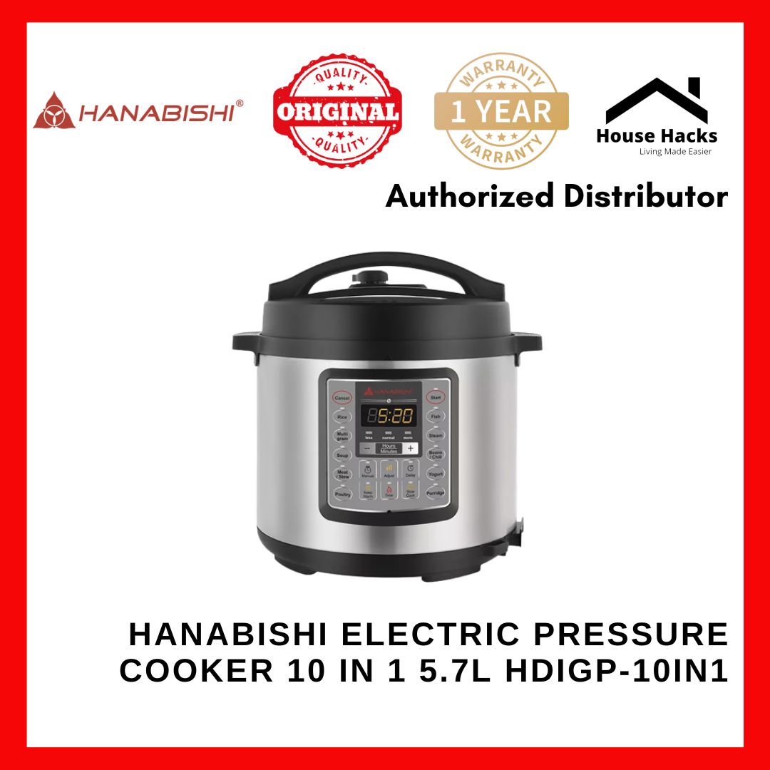 Hanabishi Electric Pressure Cooker 10 in 1 5.7L HDIGP10in1 (House