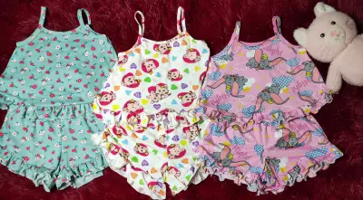 Terno Spaghetti Shorts Ruffles Girls (Small/Medium/Large) Assorted Designs Bundles/Piece