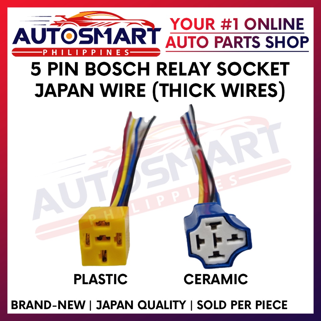 5 Pin Bosch Relay Socket Japan Wire (Plastic/Ceramic) Lazada PH
