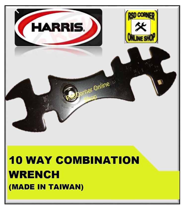 HARRIS 10 Way Combination Wrench 10 Openings Oxygen Acetylene Cylinder