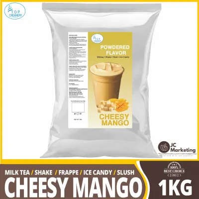 Top Creamery™ Cheesy Mango Powdered Drinks 1kilo Can use for Milktea Shake Frappe Slush Ice Candy and Many More Top Creamery Powder Syrup