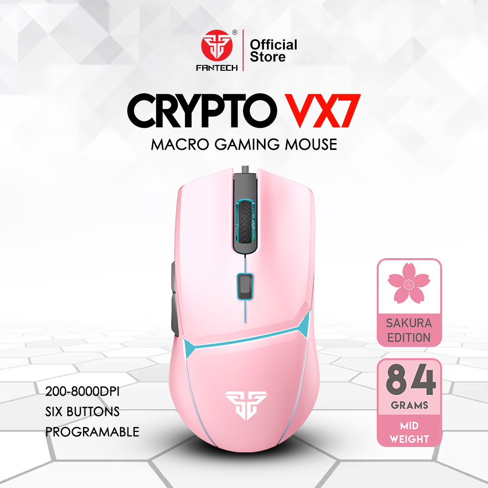 Fantech Crypto VX7 Sakura Edition Macro Gaming Mouse Wired Programable with  Lighting Effect | Lazada PH