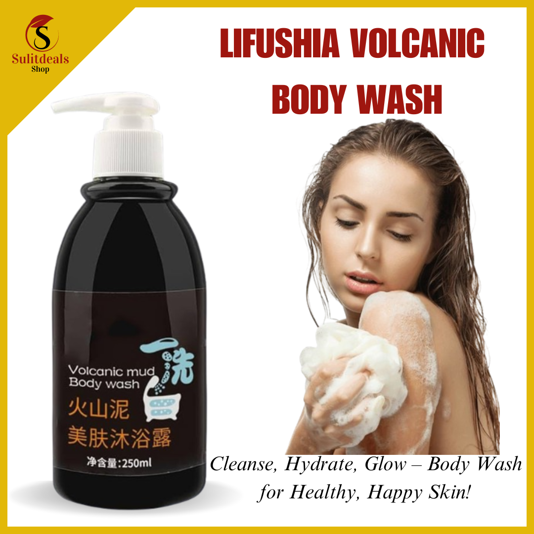 Lifushia (Volcanic Body Wash) Wash Shower Gel Deep Sea Whitening Long