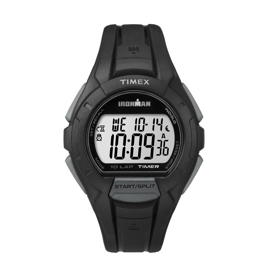 '4]Timex Ironman Essential 10-Lap Full Size Black Resin Digital Watch ...