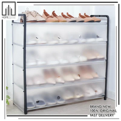 5 Layer Plastic Shoe Rack With Cover