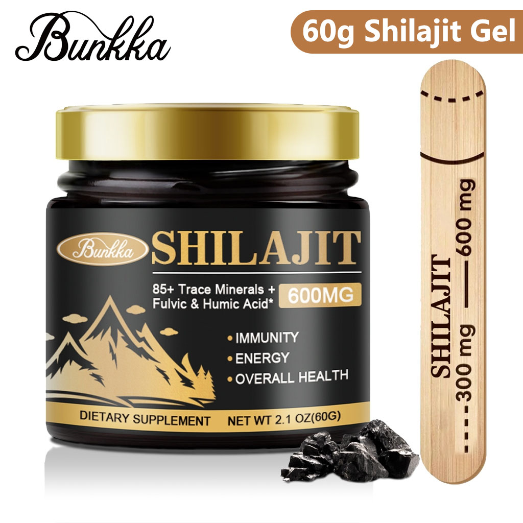 Complément Shilajit 1000 Mg - Anti-fatigue, énergie, Santé Cardiaque - 30/60/120 Capsules
