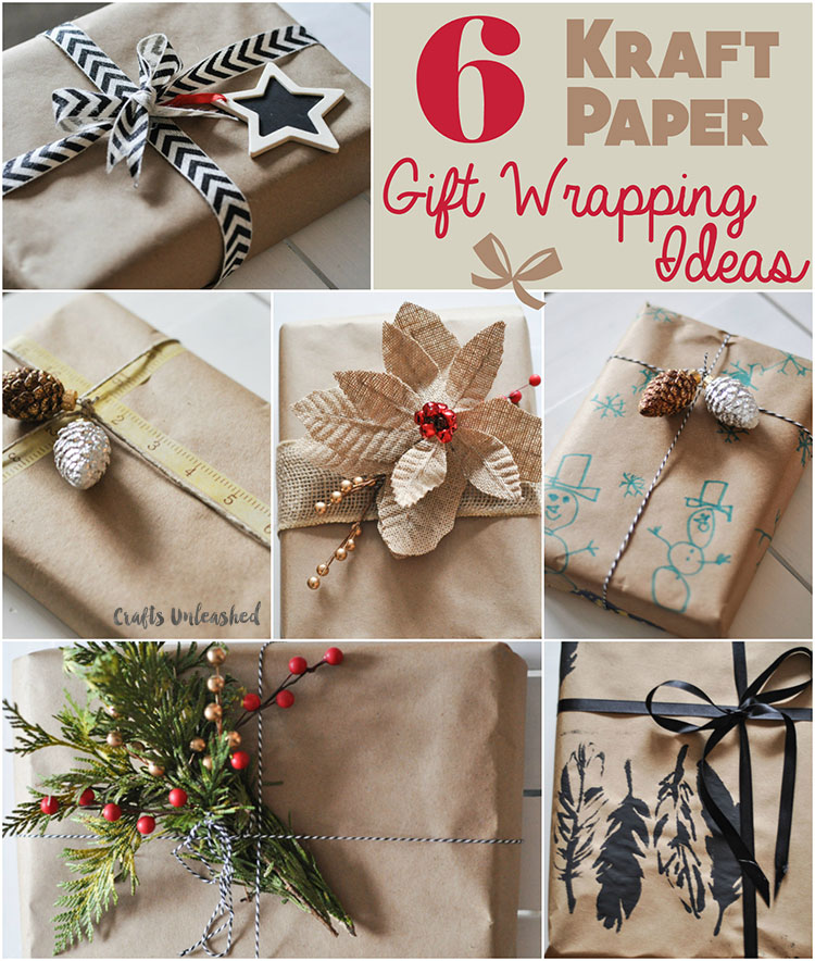 kraft brown christmas wrapping paper