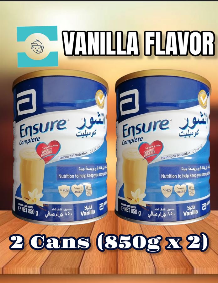 2 CANS ENSURE COMPLETE VANILLA FLAVOR (850g X 2) MILK FOR SENIOR MILK