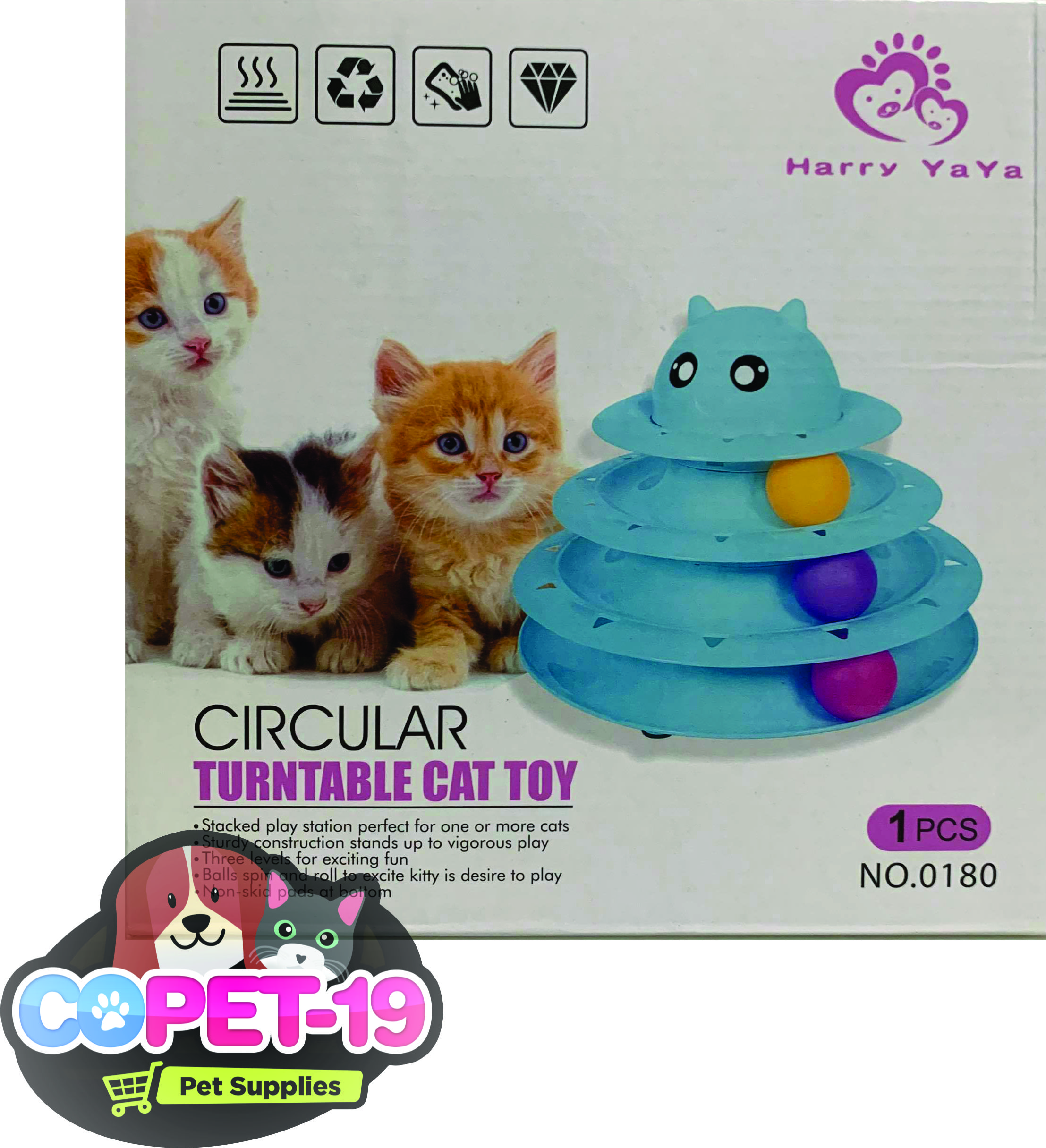 circular turntable cat toy