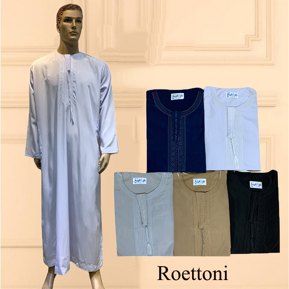 Long Sleeve Aman Abaya 1Piece Jubba Thobe For Men Kaftan Pakistan ...