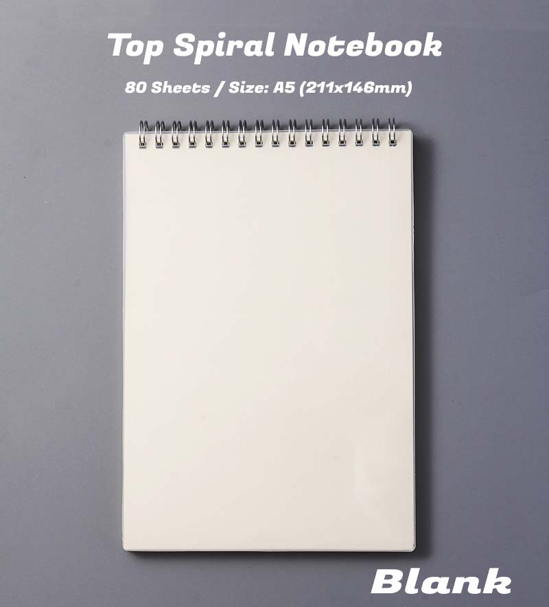 (Lt Stationery) Top Spiral Notebook 80 Sheets / Size A5 (5.6x8.5