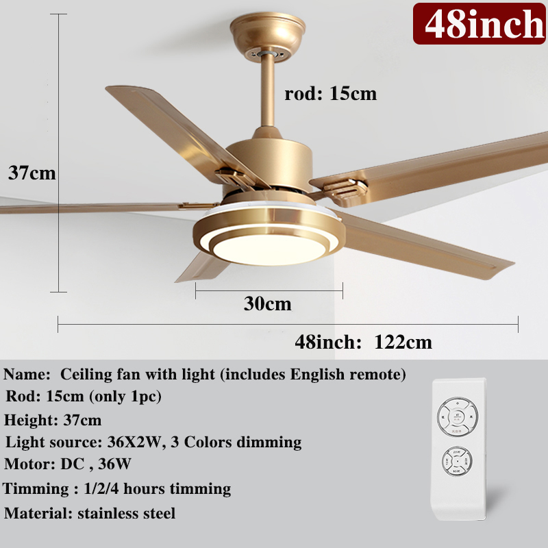 GOGEOUS ceilings fan 52inch ceiling fan with light with remote