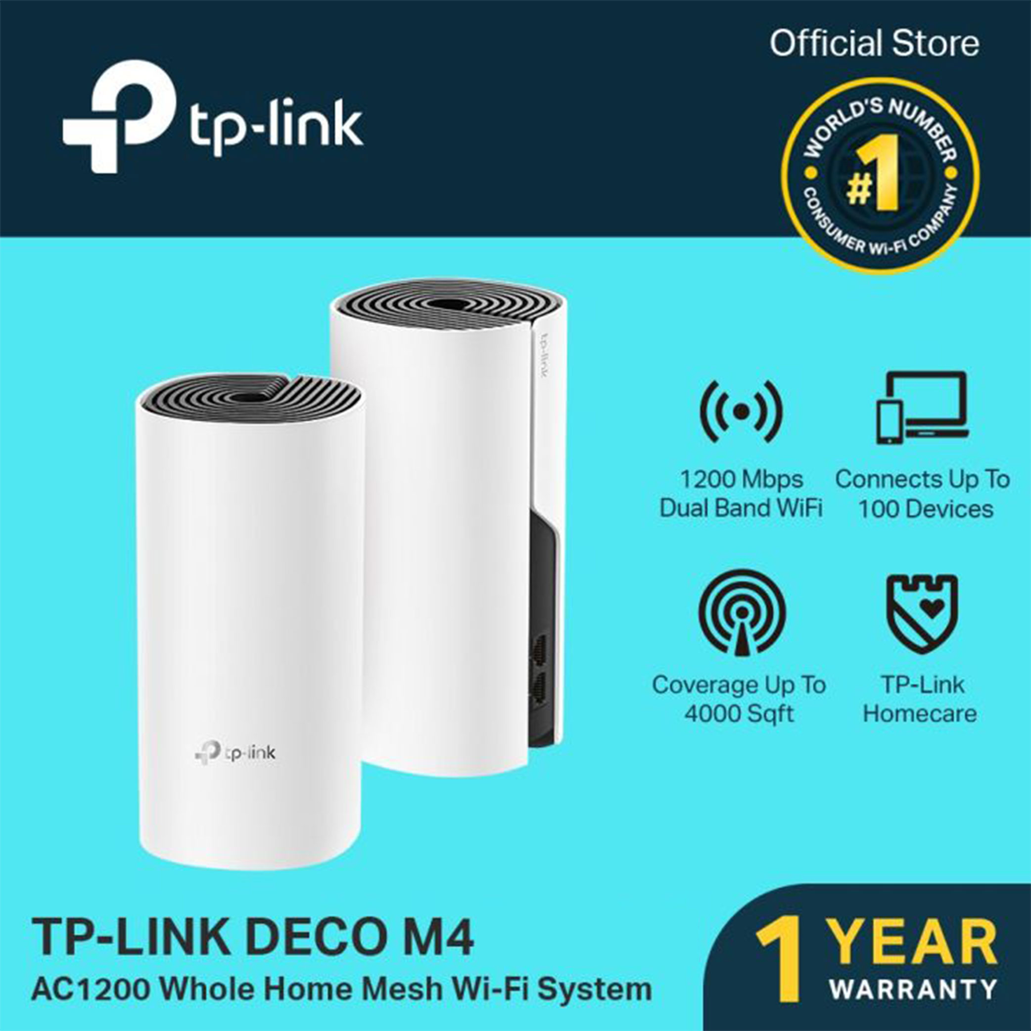 TP LINK Système Multiroom Wifi Mesh Deco M4 1200 Mbps (DECO M4-3