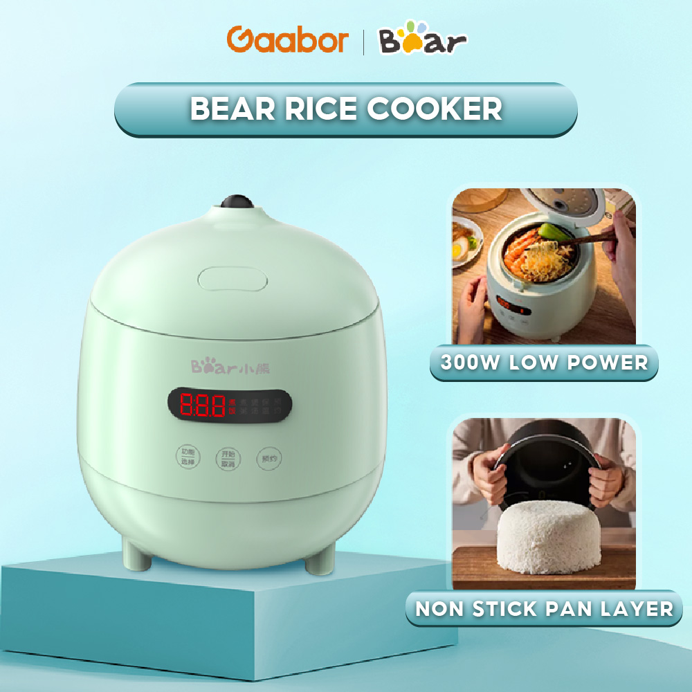 Gaabor X Bear 1 2l Mini Rice Cooker 300wlow Power Non Stick Pan