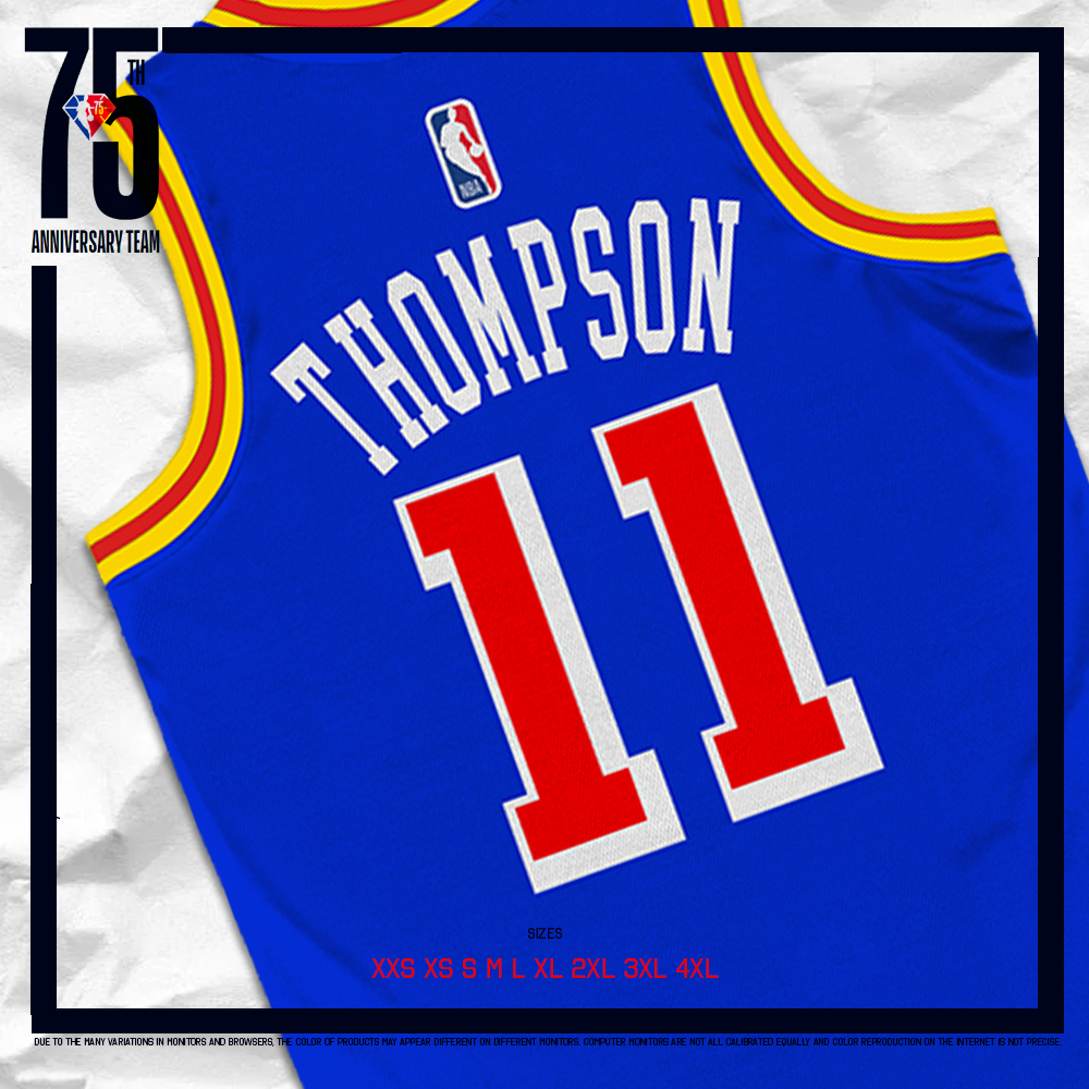2022 75th Anniversary Golden State Warriors Thompson #11 Mexico Edition  Black NBA Jersey - Kitsociety