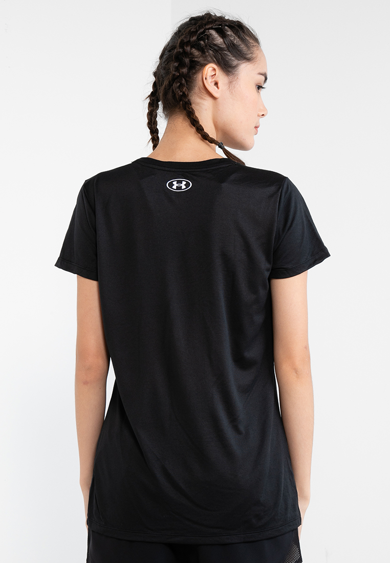 Under Armour Tech Twist Script Short Sleeve Tee for Women - Pitch