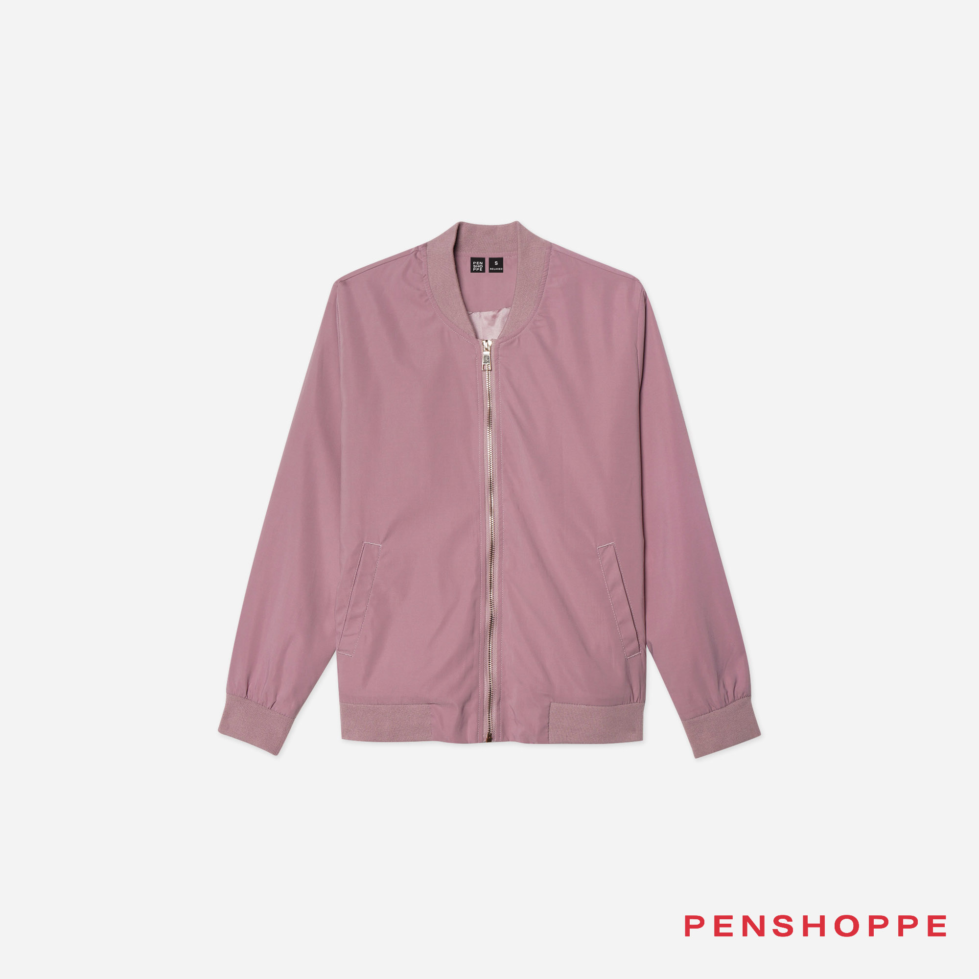 Penshoppe bomber shop jacket pink