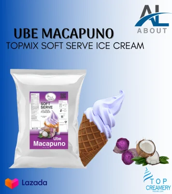 TOPMIX PREMIUM Ube Macapuno Soft Serve Ice Cream Powder 1kg - TOP CREAMERY
