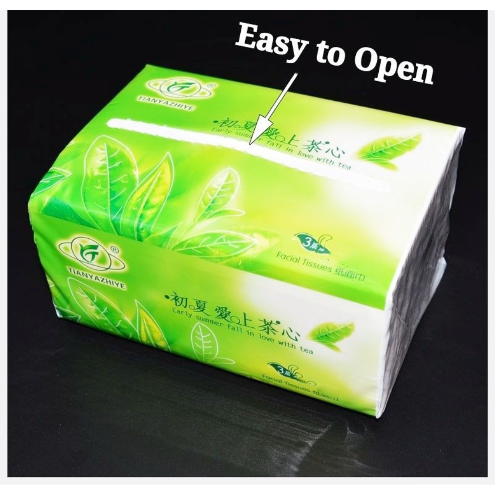 Facial Tissue Organic Green Tea Facial Tissue 3 PLY ( 480 Sheets x 1