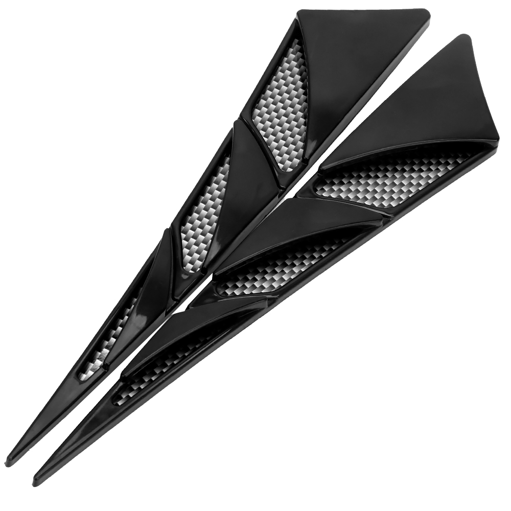 1 Pair Car Hood Stickers Side Air Intake Flow Vent Cover Decorative