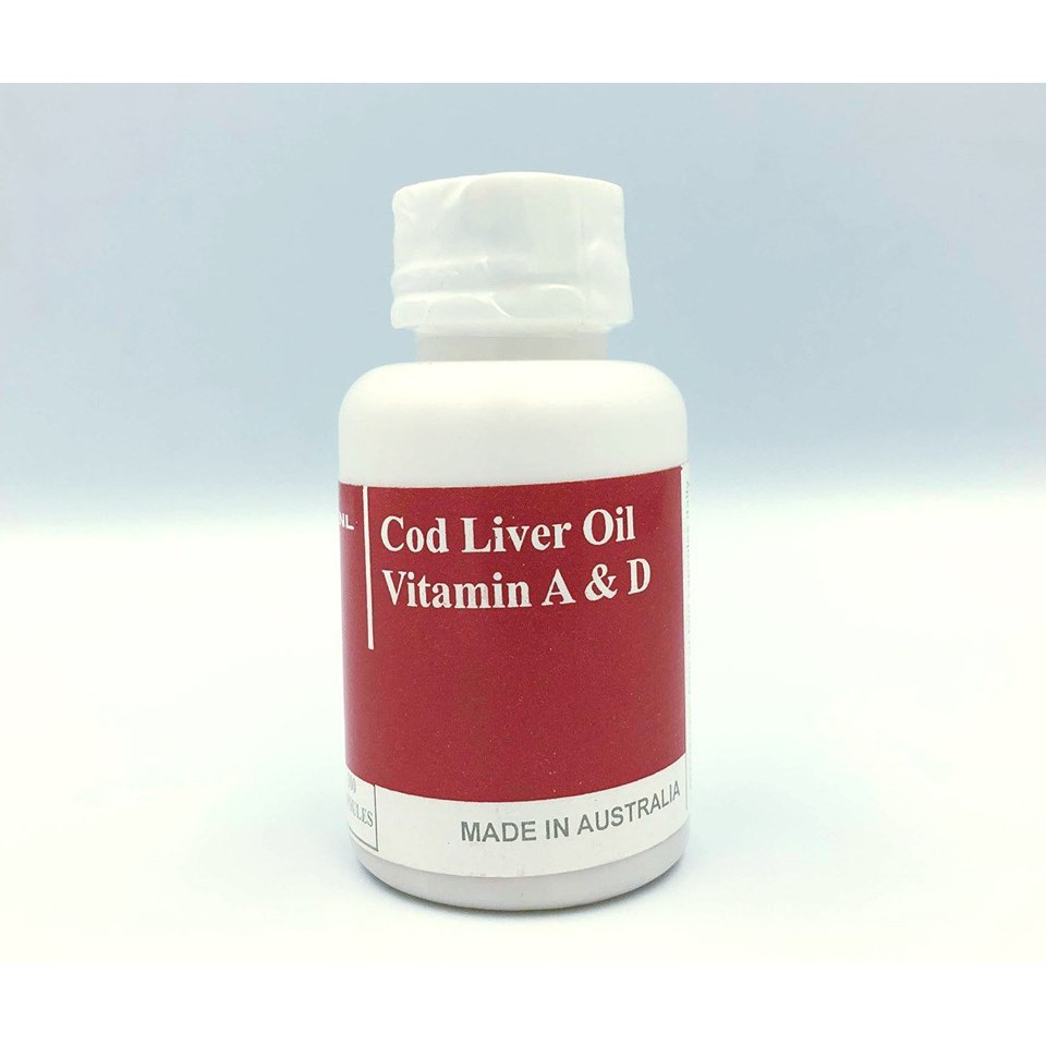 Cod Liver Oil, Vitamin A & D, 100 Capsules for Gamefowl and PetsbgK