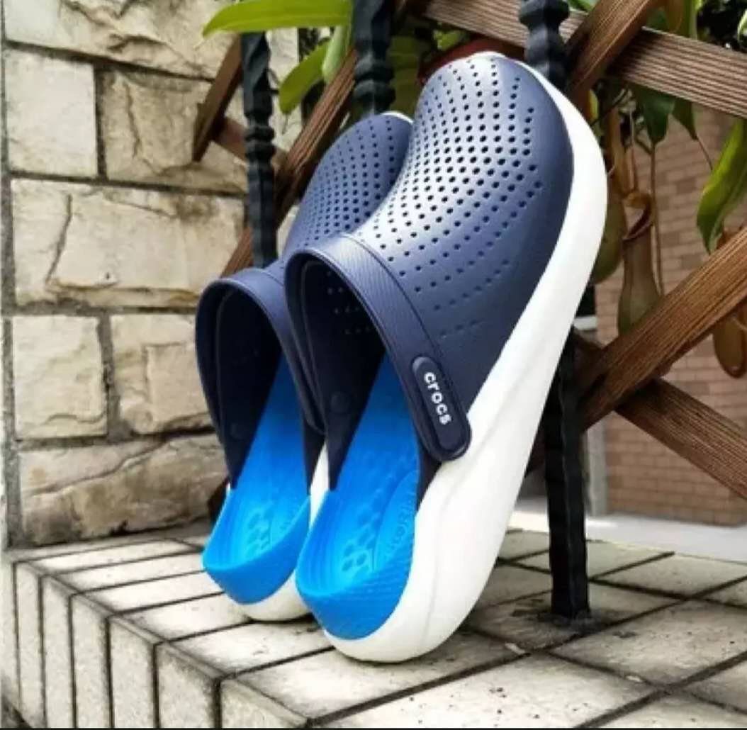 crocs literide with socks