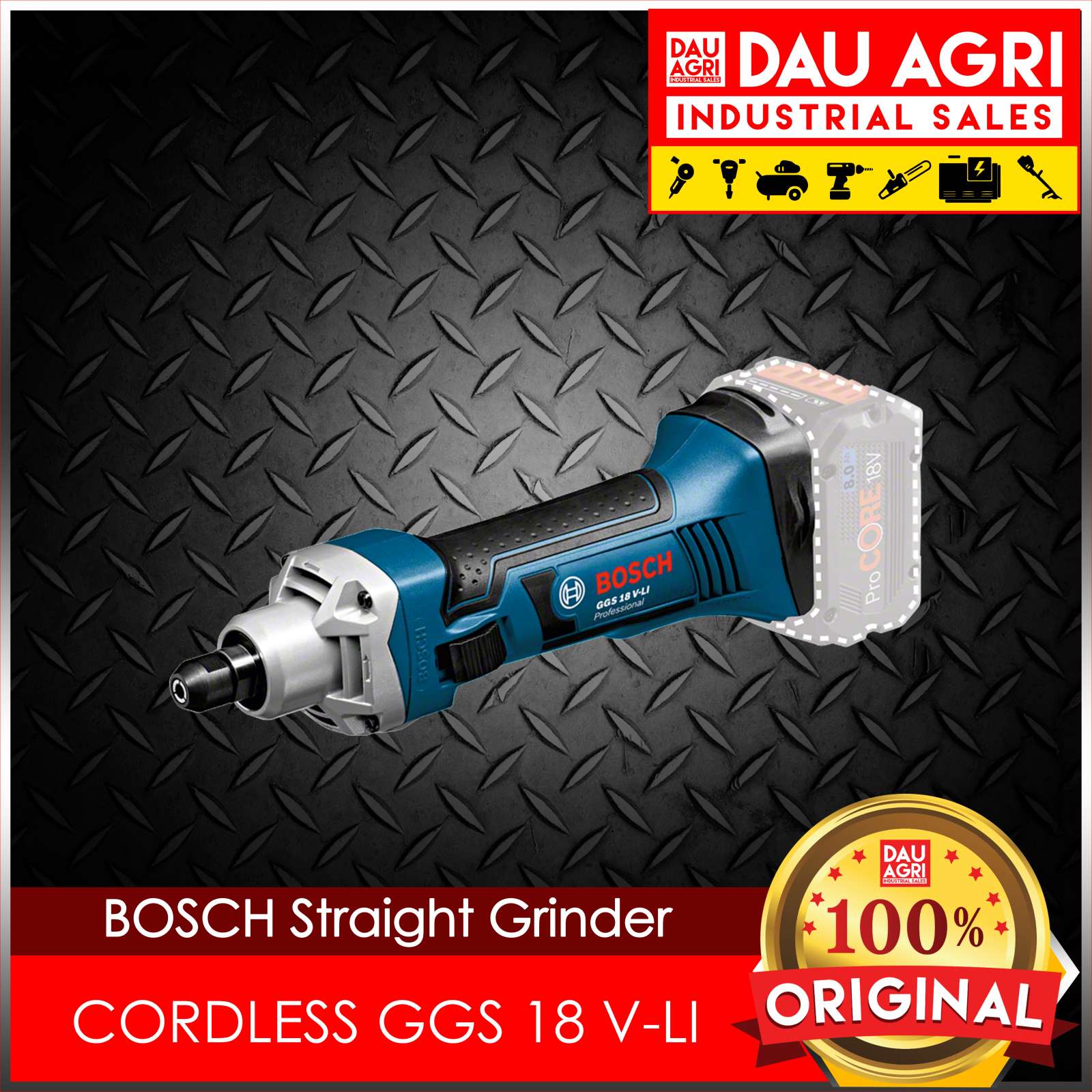 BOSCH Cordless Straight Grinder GGS 18VLI Lazada PH