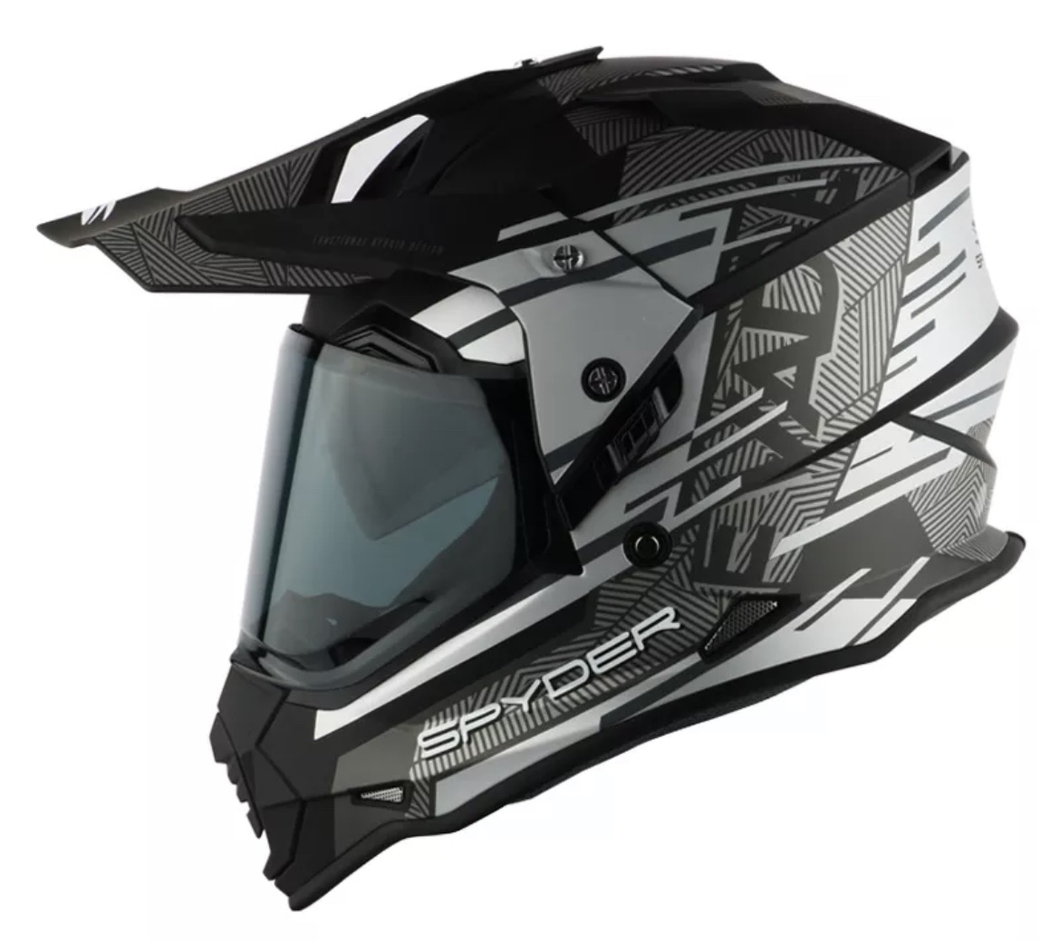 Spyder Dual Sport Helmet with Dual Visor Hex 2.0 GD Series 4 (with FREE ...