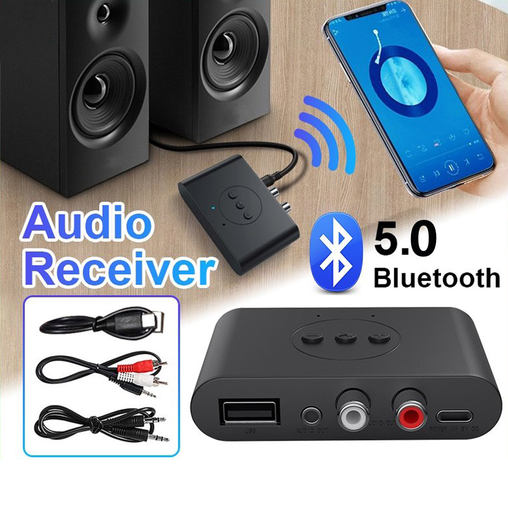 5.4 Bluetooth Car Adapter With Noise Cancelling - Wireless AUX Receiver For Cars & Speakers