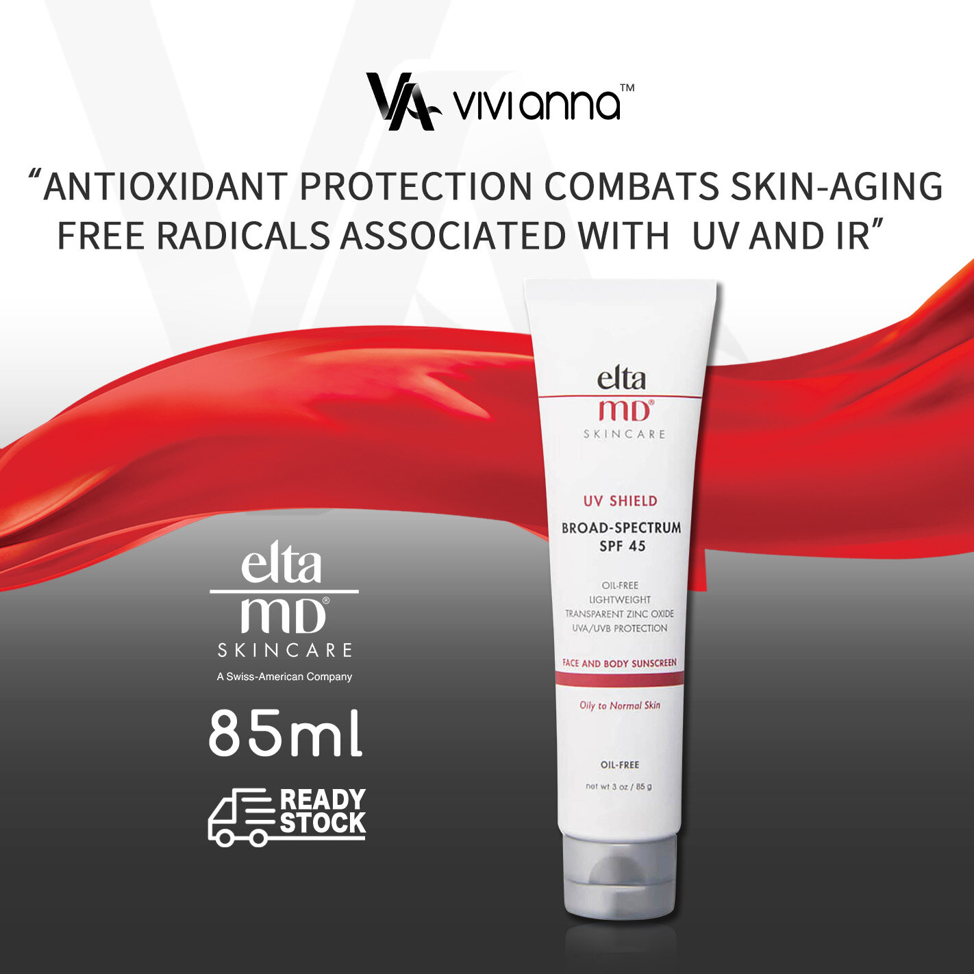 6.6 SALE⚡EltaMD Sunscreen SPF 45 Face and Body 85g, Elta MD UV SHIELD