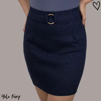 elasticated waist denim mini skirt