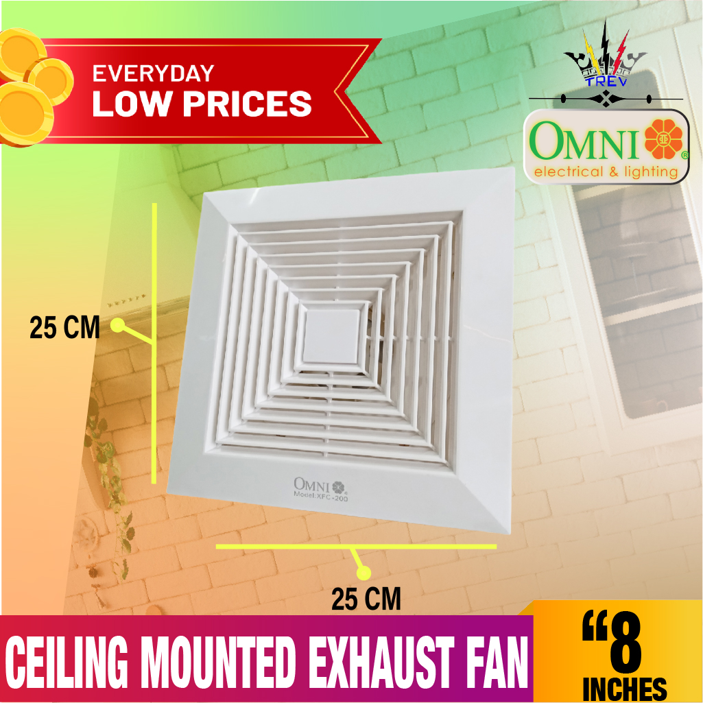 TREV Omni Ceiling Mounted Exhaust Fan 8 inches XFC-200-8