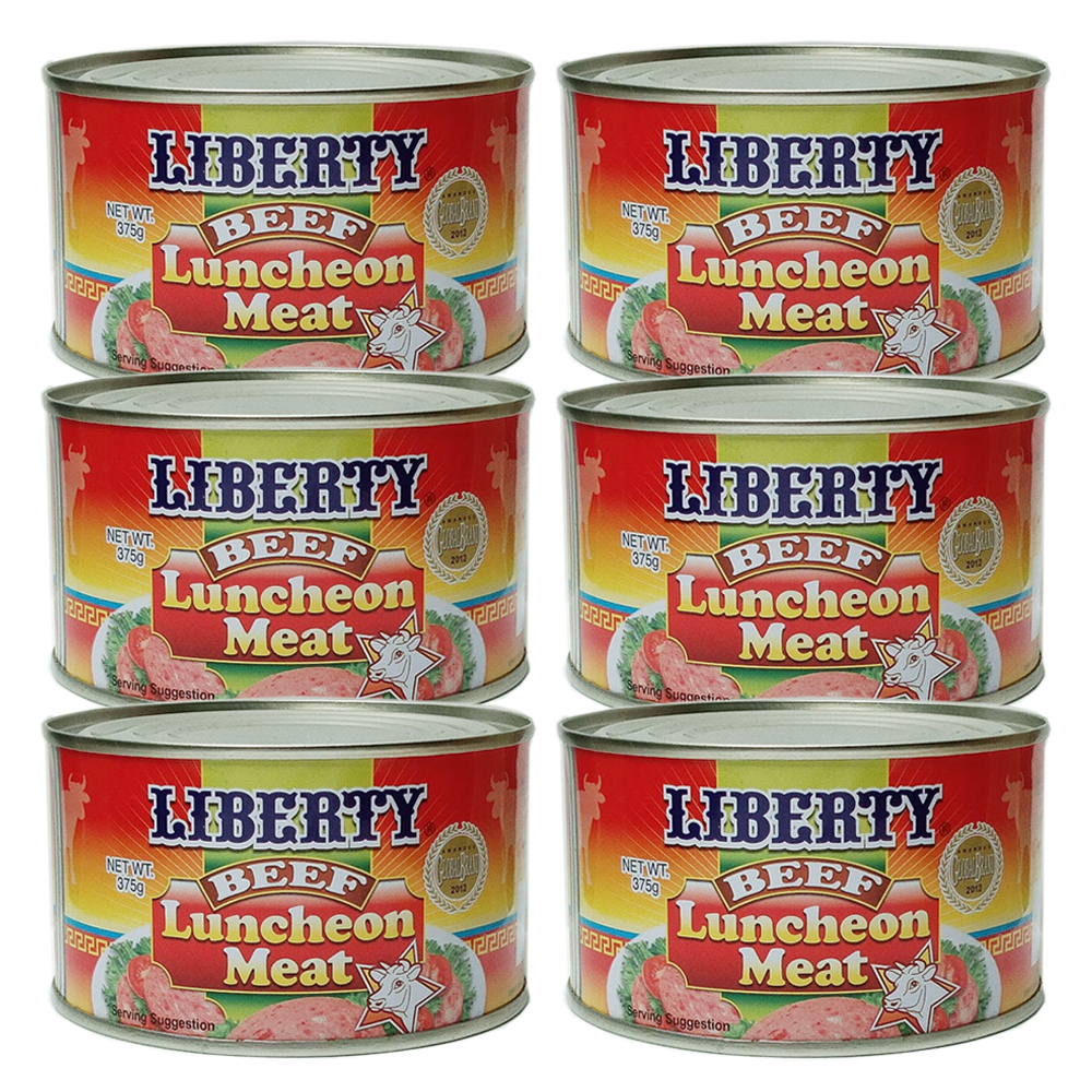 Liberty Beef Luncheon Meat in Can, 375g x 6Pcs Lazada PH