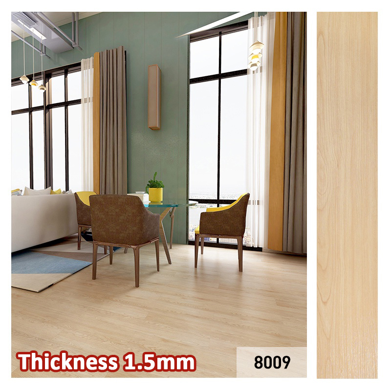 Floor Stickers 1.5mm thick Wooden Design 91X15 cm Vinyl Adhesive PVC