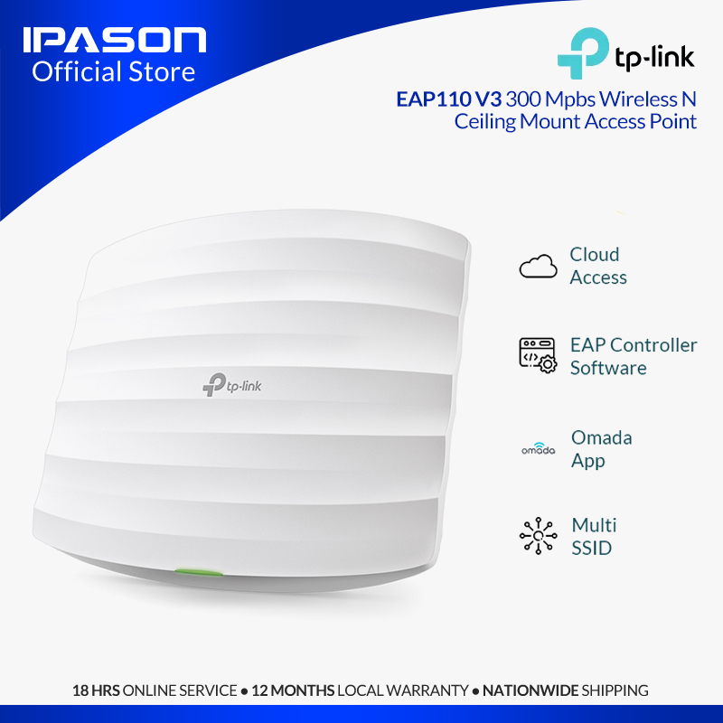 TPLink 300Mbps wireless N gigabit ceiling mount access point EAP110 V3 Lazada PH