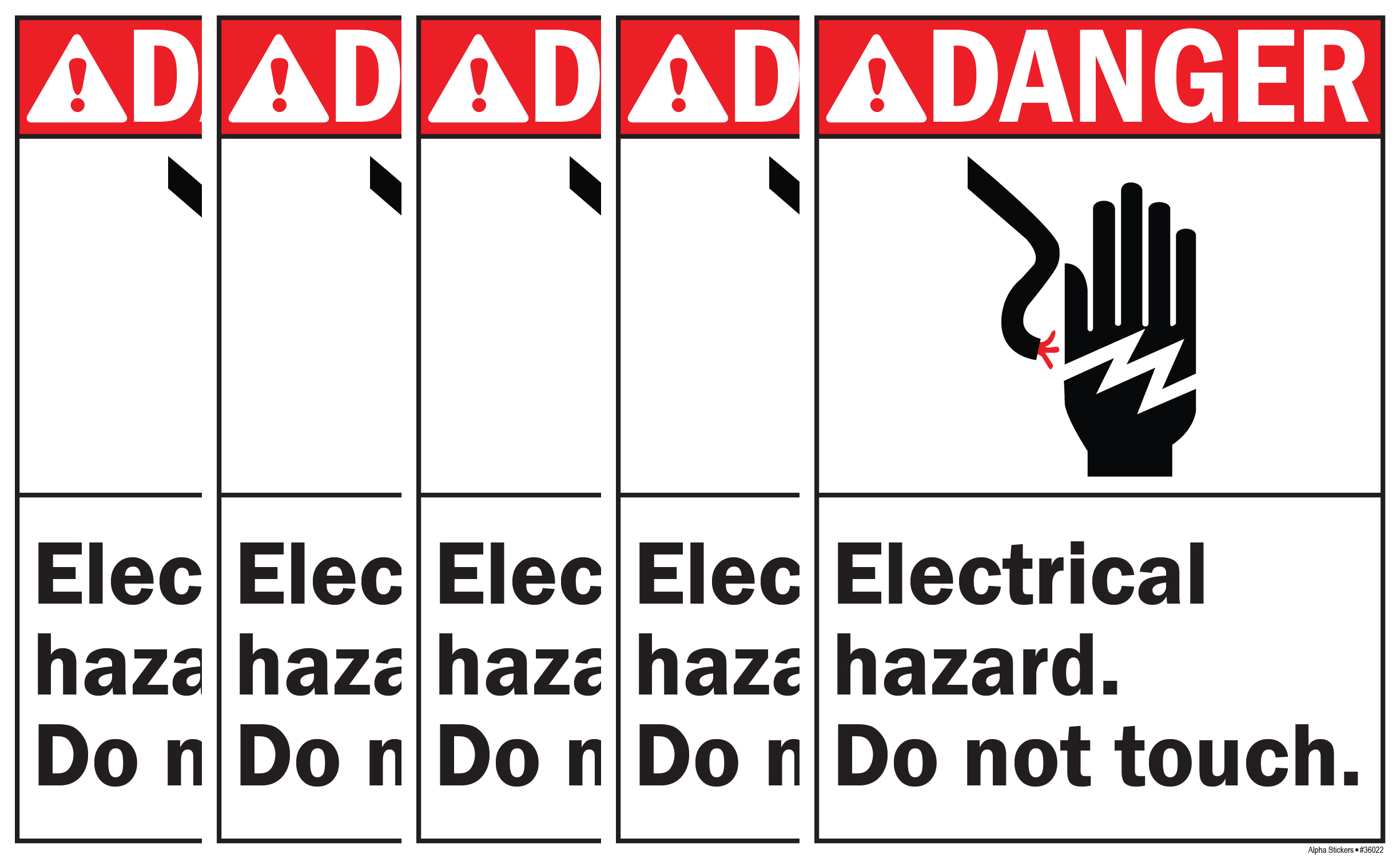 SmartSign 'Danger High Voltage' Label - 3.5 X 5 Inch Laminated Vinyl, Adhesive Safety Sign