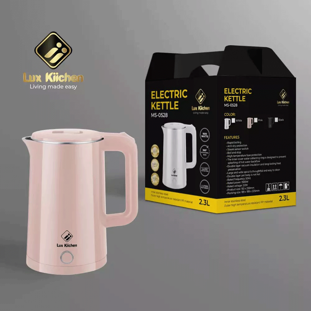 OLADELE Electric kettle 2.3L heater water heater kettle electric white