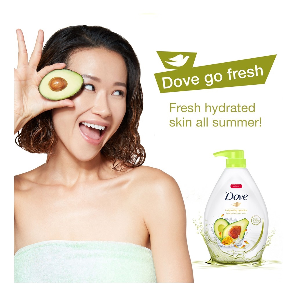 Voze Dove Body Wash Go Fresh Invigorating Hydration (Avocado Calendula) 1L Lazada PH