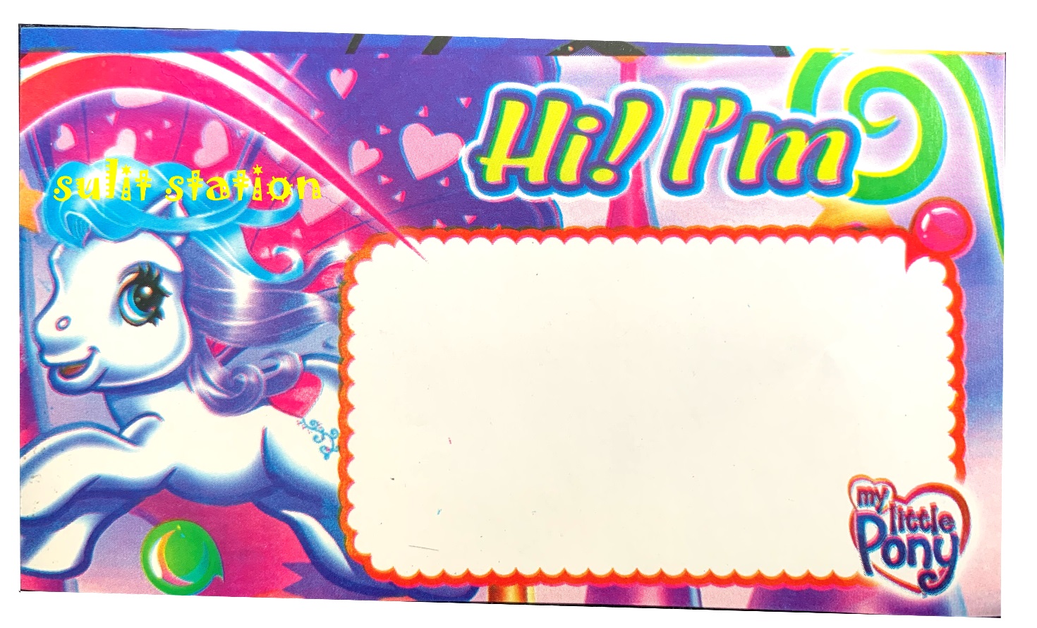 10pcs MLP MY LITTLE PONY UNICORN THEMED PARTY NAME ID LABEL TAG STICKER ...