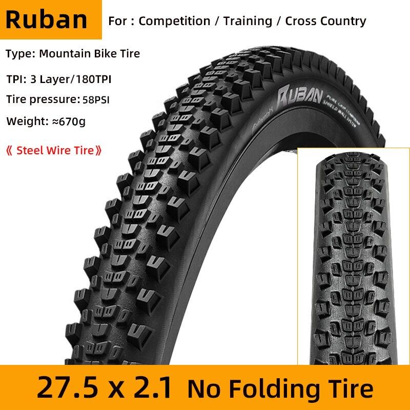 Continental Ruban Shieldwall MTB 29er Mountain Bike Tire 29 x 2.1 Tubeless  Ready