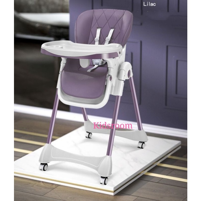 NEW multifunction adjustable lay down High chair with leather seat and
