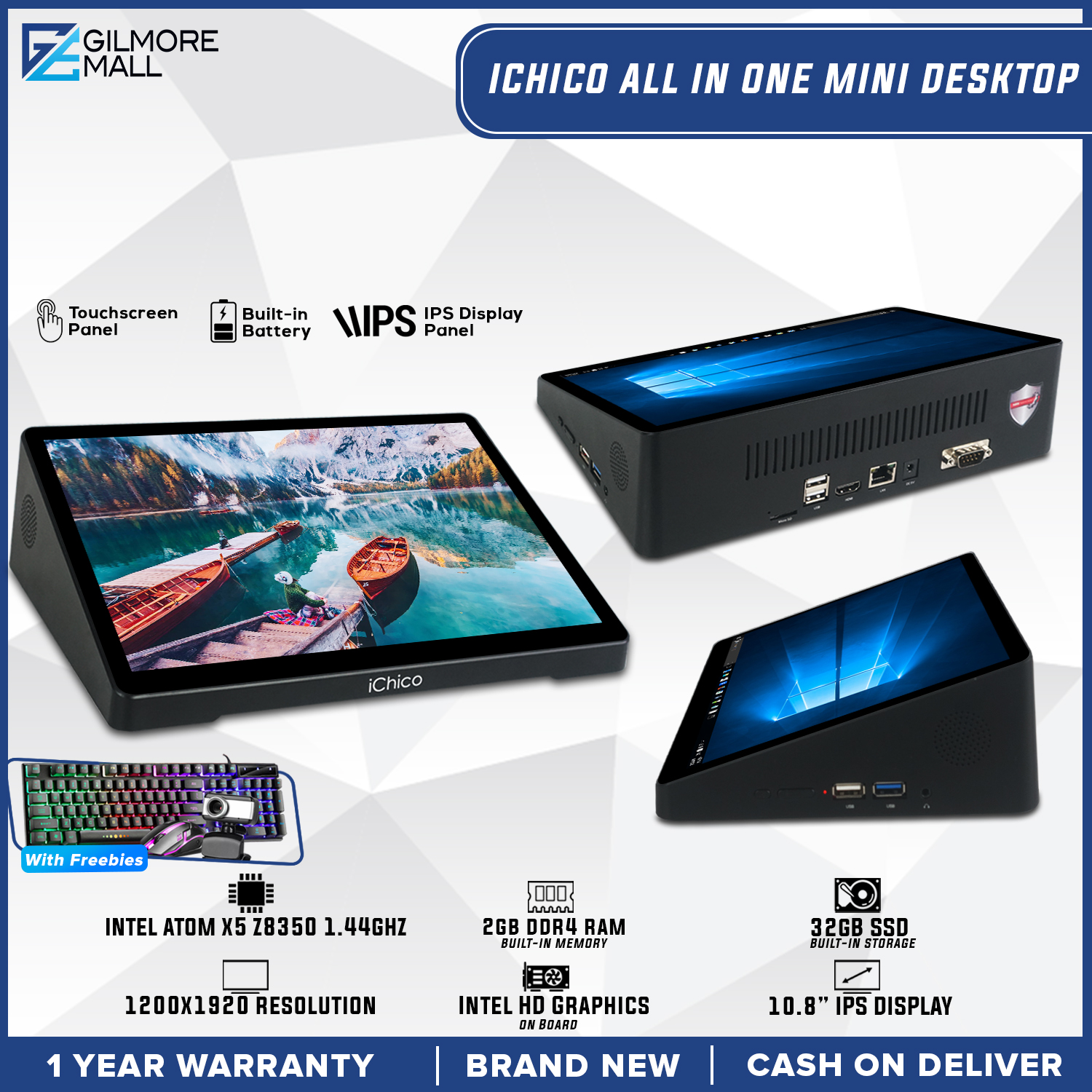 【Sale All in One】iChico Mini Desktop Computer Touch Screen Intel