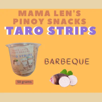 Taro Strips Barbeque Flavor Aprox. 50 grams | Mama Lens Pinoy Snack Taro Strips | Crispy Taro Strips | Local Snack | Local Food