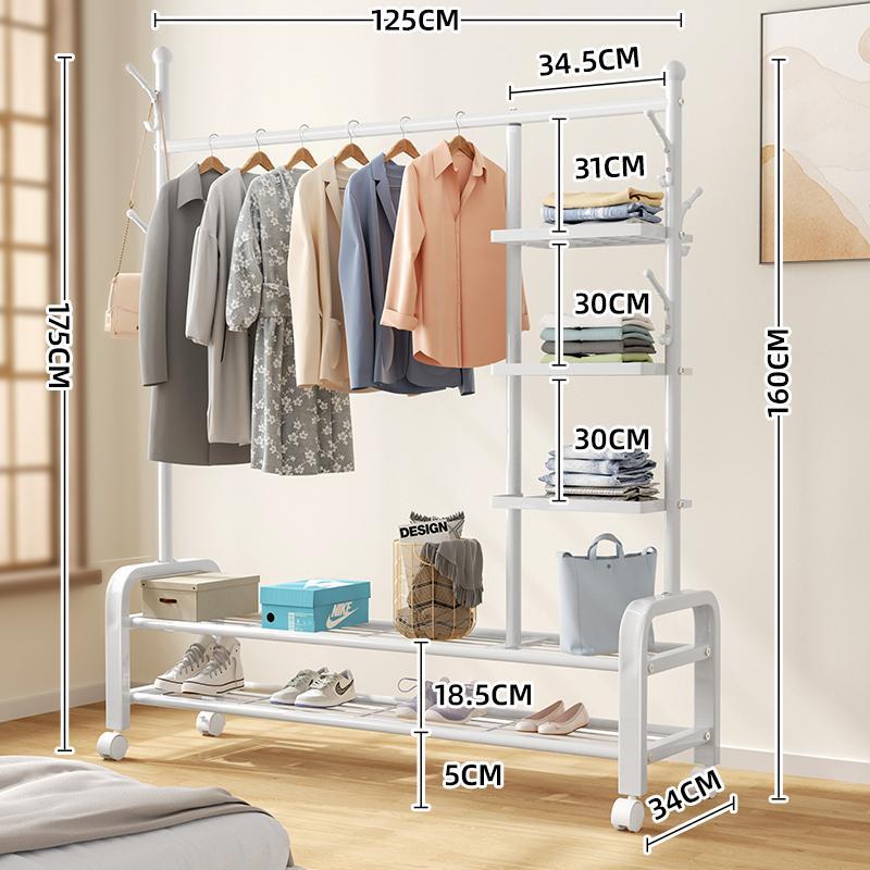 Kaisa Villa Bedroom Clothes Hanger Rack Floor Drying Rack Balcony