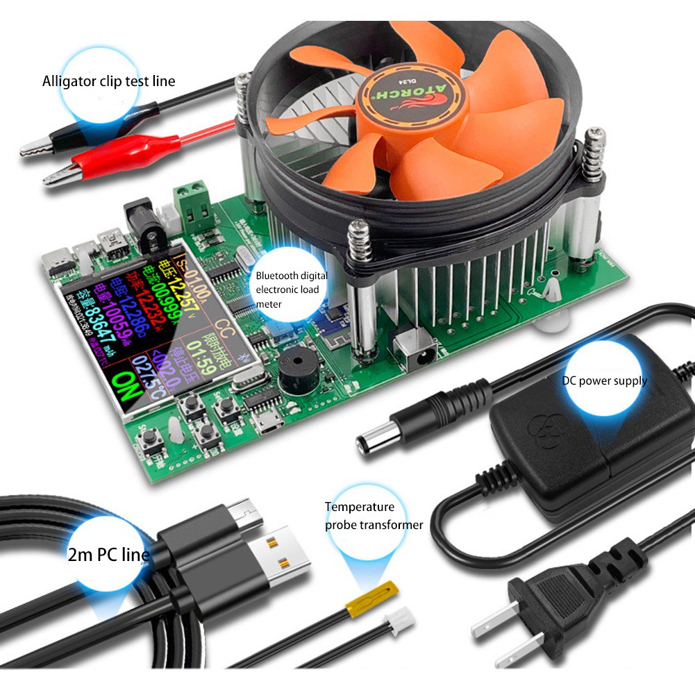 Atorch DL24 150W DC USB Tester APP Electronic Load Lithium Battery