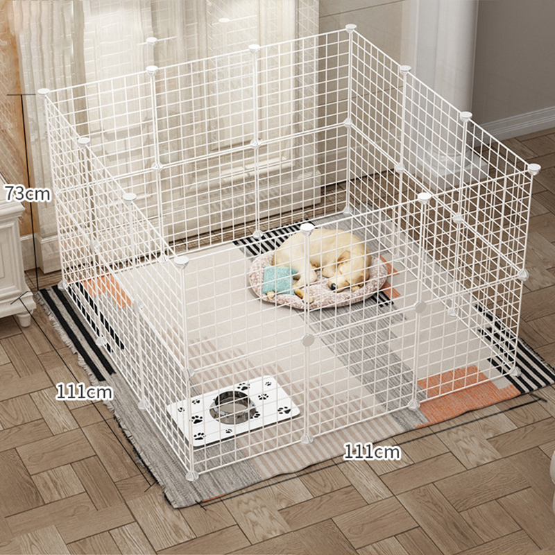 Two Color Dog Cage Stackable Pet Cat Rabbit Cage DIY Pet Metal Wire
