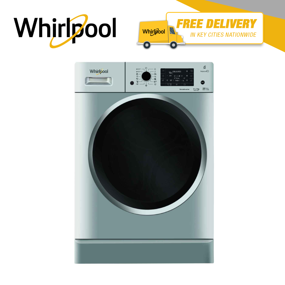 Whirlpool 11 kg Washer,7 kg Dryer Inverter Plus Front Load Combo
