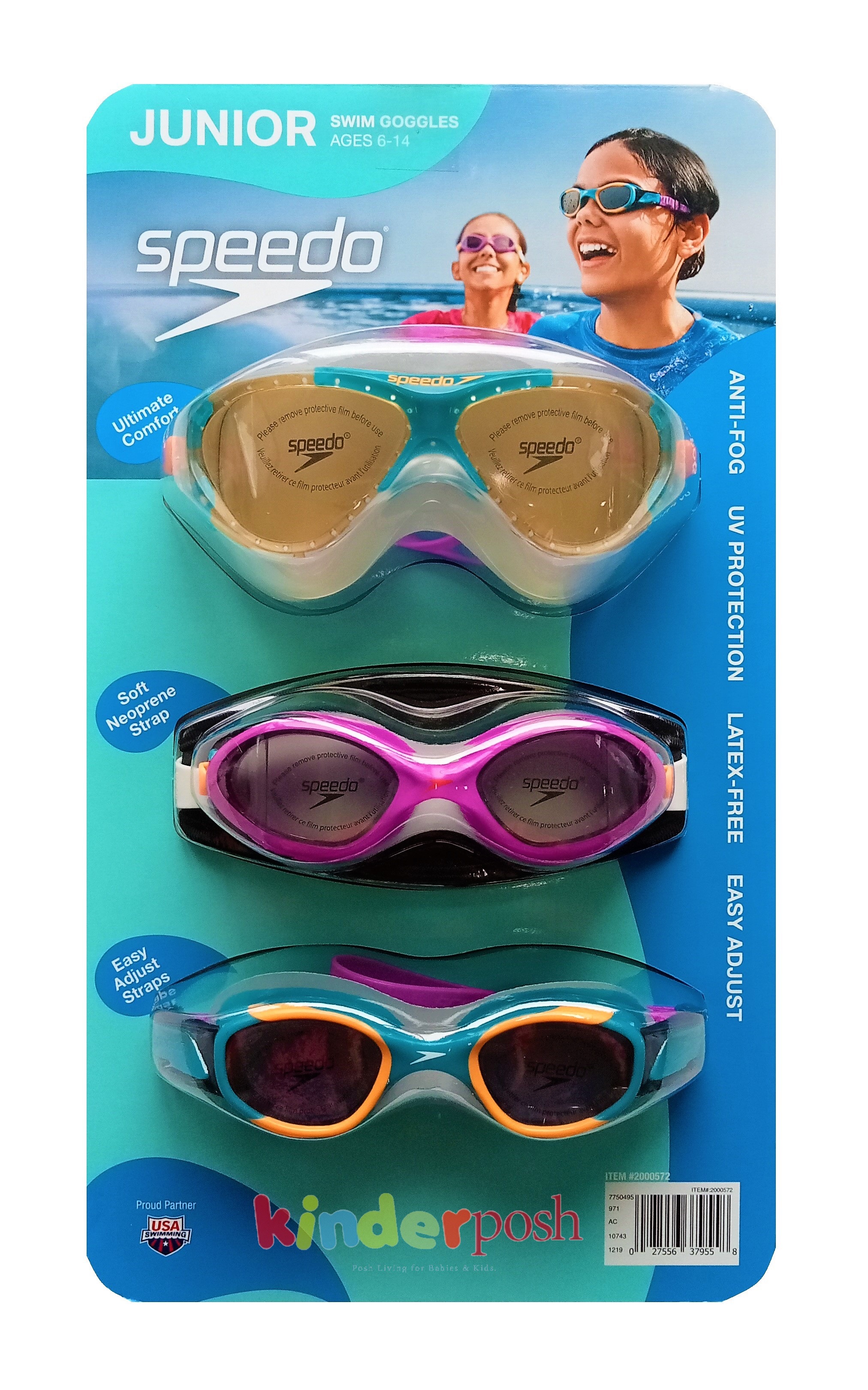 Speedo Junior Swim Goggles Pack of 3 Lazada PH